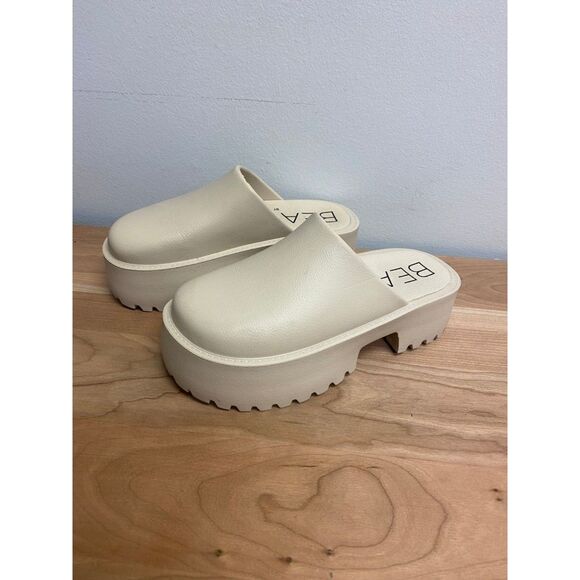 Ventura Platform Mule by Matisse Beach Clogs Nude Beige Tan Size 9 Fits 8 - Picture 1 of 9